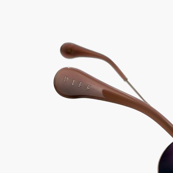 DIFF Isla Rose Gold & Berry Tortoise Wrap Round Sunglasses (RG-RG74 | 58MM)